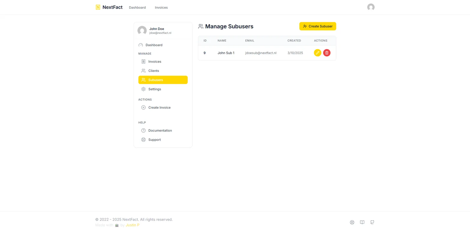 Subusers Management