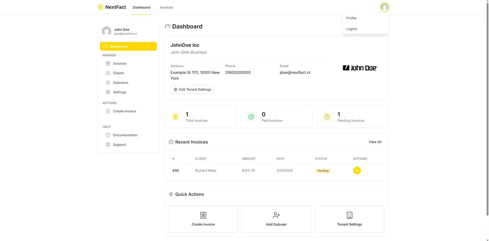 User Menu
